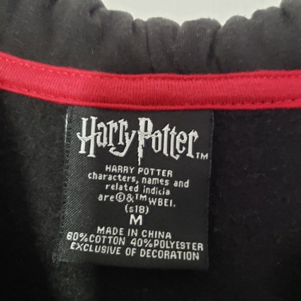 Harry Potter Gryffindor Varsity Hoodie Snap Front Sweatshirt Mens Sz Medium - Picture 5 of 11